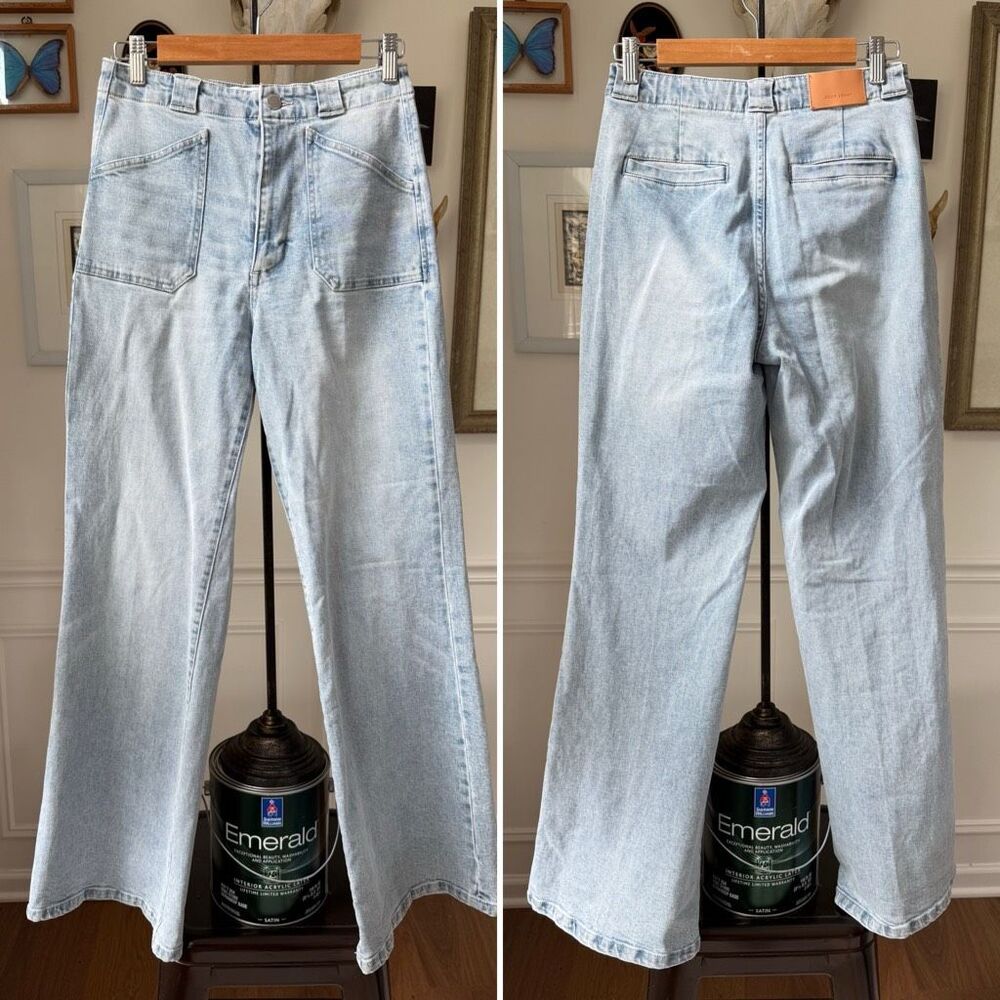 Dear John Holly Super High Rise Wide Leg Trouser Jeans $228 25